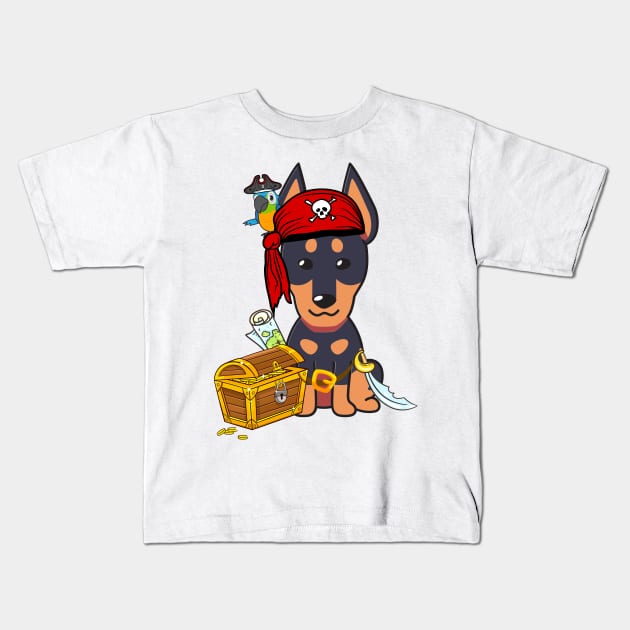 Funny alsatian is a pirate Kids T-Shirt by Pet Station